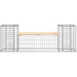  Vrtna klupa s gabionskim dizajnom 183x41x60,5 cm od borovine | shoptok.hr