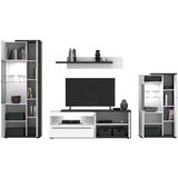Modern Living Vitrina Ambiente Plus, Bela, Antracit | Shoptok.si