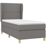  Krevet s oprugama i madracem tamnosivi 100 x 200 cm od tkanine | shoptok.hr