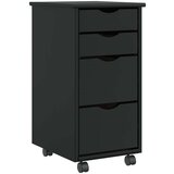vidaXL Rolling Cabinet s predali "MOSS" Masivni les borovega lesa | Shoptok.si