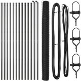 vidaXL Set ograde Set od 2 Siva Pocinčani čelik 25m x 1.5m Izdržljivo Cijene