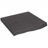 vidaXL Stenska polica temno siva 60x60x6 cm obdelana trdna hrastovina Cene