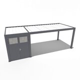 Gardenson Nadstrešek Za Avto Pergoline, Antracit, 3x7,2m | Shoptok.si