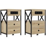  Noćni ormar s ladicama 2 pcs Sonoma hrast 40 x 31 x 60 cm | Eponuda.com