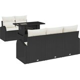  Sjedeća garnitura za vrt 6 kom. Crna Poli Ratan 179 x 179 x 85 cm | shoptok.hr