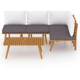  5-dijelna vrtna garnitura s jastucima masivno bagremovo drvo | shoptok.hr