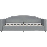  Dnevni krevet s madracem svjetlosivi 90 x 190 cm od tkanine | shoptok.hr