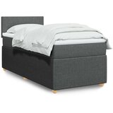  Krevet s oprugama i madracem tamnosivi 90 x 190 cm od tkanine | shoptok.hr