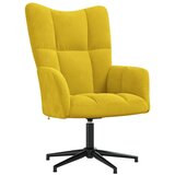 vidaXL Stolica za opuštanje s osloncem za noge boja senfa baršunasta | shoptok.hr