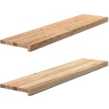 vidaXL Prozorske klupice 2 kom 110x30x2 cm netretirane masivne hrast | shoptok.hr