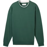 Tom Tailor Sweater majica zelena / bijela