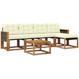 vidaXL Zunanja garnitura za sedenje z blazino 6 pcs Naravna in smetana, (5000273288) | Shoptok.si