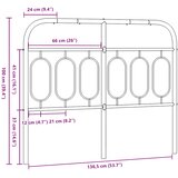  Metalno zamjensko uzglavlje crno 137 cm | Eponuda.com