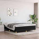  Box spring postelja z vzmetnico črna 160x200 cm blago, (20725021) | Shoptok.si