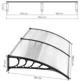 Modern Home NADSTREŠNICA ZA ULAZNA VRATA 200X100 CM | ePonuda.com