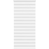 vidaXL Zebra senčilo bela 105x230 cm tkanina širina 100,9cm poliester | Shoptok.si