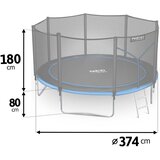 Neo-Sport vrtni trampolin 374 cm (12 ft) s vanjskom mrežom i ljestvama, plavi | shoptok.hr