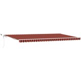  Skrovita tenda S LED lampica Narančasta i smeđa 600 × 300 cm | shoptok.hr