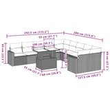  11-dijelni set vrtnih sofa od poliratana s jastucima crni | shoptok.hr