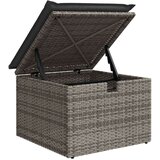 vidaXL Vrtna sedežna garnitura 10-delna z blazinami siv poli ratan | Shoptok.si
