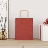 vidaXL Papirnate vrećice 250 kom s ručkama crvene 18x8x22 cm | shoptok.hr