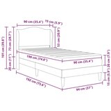  Okvir za krevet 2 kom. Svjetlosiva 90 x 190 cm Baršun - Svjetlosiva 90 x 190 cm | shoptok.hr