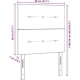  LED glava kreveta s LED trakama Tamno siva 80 cm tkanina | shoptok.hr