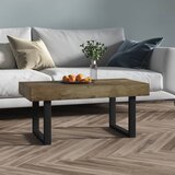 vidaXL Klubska mizica temno rjava in črna 90x45x40 cm MDF in železo Cene