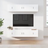 vidaXL Komplet TV omaric 6-delni bel inženirski les | Shoptok.si