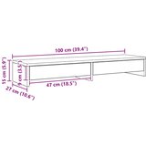  Stalak za monitor s ladicama boja hrasta 100x27x15 cm drveni | shoptok.hr