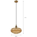 Luster na sajli MILOU 1xE27/15W/230V zlatna/zadimljeno bež | Eponuda.com