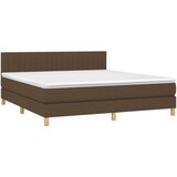  Box spring postelja z vzmetnico temno rjava 180x200 cm blago, (20902153) | Shoptok.si