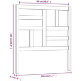  Uzglavlje za krevet bijelo 106 x 4 x 104 cm od masivne borovine | shoptok.hr
