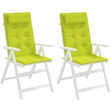  Jastuci za stolicu s visokim naslonom 2 kom zeleni od tkanine | shoptok.hr