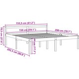  Krevet za starije osobe voštano smeđi 150 x 200 cm od borovine | shoptok.hr