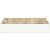  Plutajuće zidne police 2 kom hrast i bijele 23x23,5x3,8 cm MDF | shoptok.hr