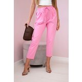 Kesi Włoski Punto trousers tied at the waist pink | shoptok.hr