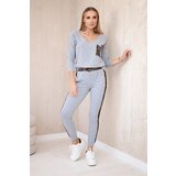 Kesi Set with a panther motif in gray color | Shoptok.si