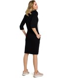 Made Of Emotion Ženska haljina M391 smeđa crna | ePonuda.com
