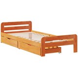  Okvir kreveta bez madraca voštano smeđi 75 x 190 cm od borovine | shoptok.hr