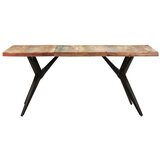  Blagovaonski stol 180 x 90 x 76 cm masivno obnovljeno drvo | shoptok.hr