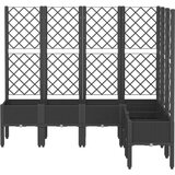  Vrtna sadilica s rešetkom crna 160 x 120 x 142 cm PP | shoptok.hr