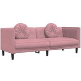 Maison Chic kavč - Sofa - Kanape trosed z blazinami roza žamet, (21726580) Cene