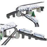Lean Toys Železniški komplet z baterijskim vlakom – 86 delov, 914 cm tirov • Veliko mesto za majhne inženirje | Shoptok.si