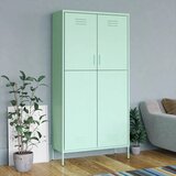 The Living Store Garderobna omara mint zelena 90x50x180 cm jeklo - Garderobna Omara, (21434305) Cene