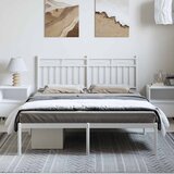  Metalni okvir za krevet s uzglavljem bijeli 135x190 cm | shoptok.hr