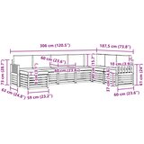  Set vanjskih sofa 8 pcs Bijela i antracit 306 x 187,5 x 73 cm | Eponuda.ba