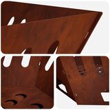  Kamin Rđa 80 x 80 x 28 cm Otporni čelik | shoptok.hr