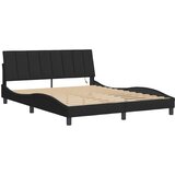  Okvir kreveta s LED-om bez madraca Hanko crni 160 x 200 cm baršunasti | Eponuda.com