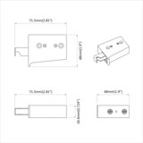  Osi za vješanje ormara 261 pcs Bijelo 70 x 48 x 19 mm | Eponuda.ba